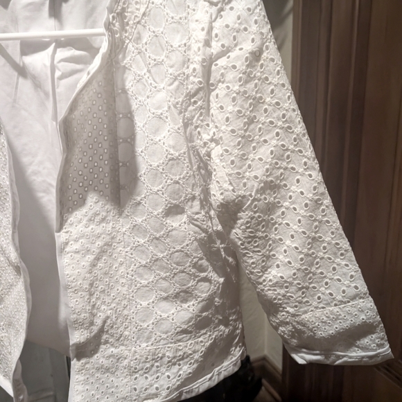 WILLI SMITH WHITE EYELET JACKET, SIZE SMLL - Picture 10 of 11